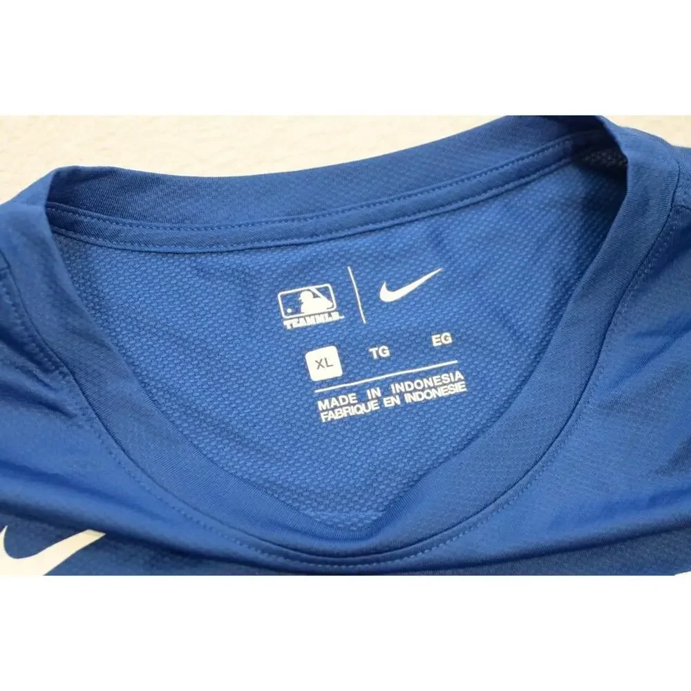 Nike Gym Shirt Dri‎ Fit MLB New York Mets Blue Athletic Tee Boys Size XL